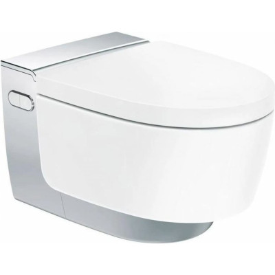 Унитаз-биде подвесной GEBERIT AQUACLEAN MERA CLASSIC 146.204.21.1 панель хром